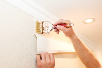Pose de papier peint à Machault — revêtements muraux et toiles de verre